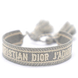 Woven Cotton J'Adior Friendship Bracelet Grey