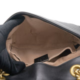 Calfskin Matelasse Mini GG Marmont Shoulder Bag Black