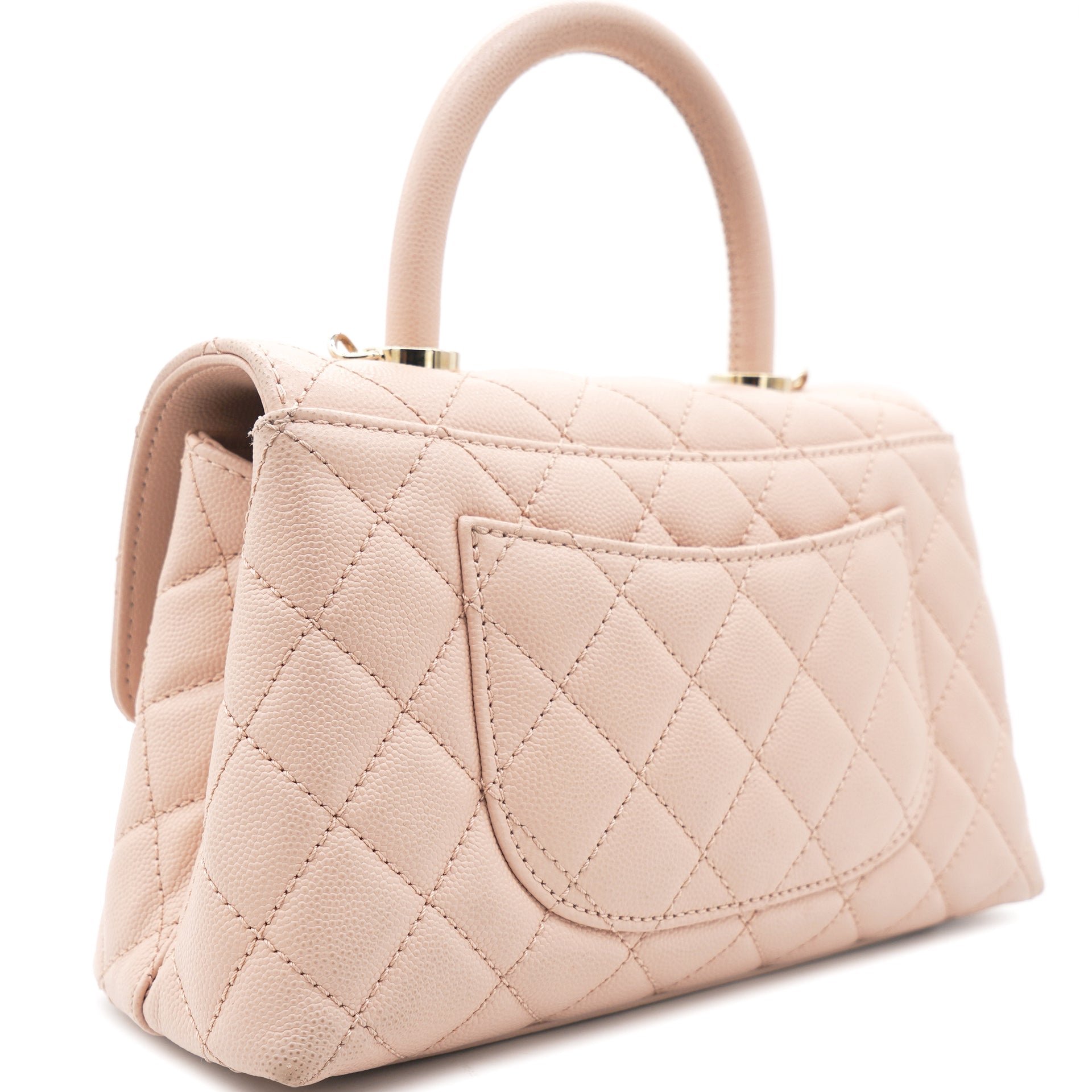 Chanel Mini Caviar Coco Handle Bag  Pink Handle Bags Handbags  CHA873919   The RealReal