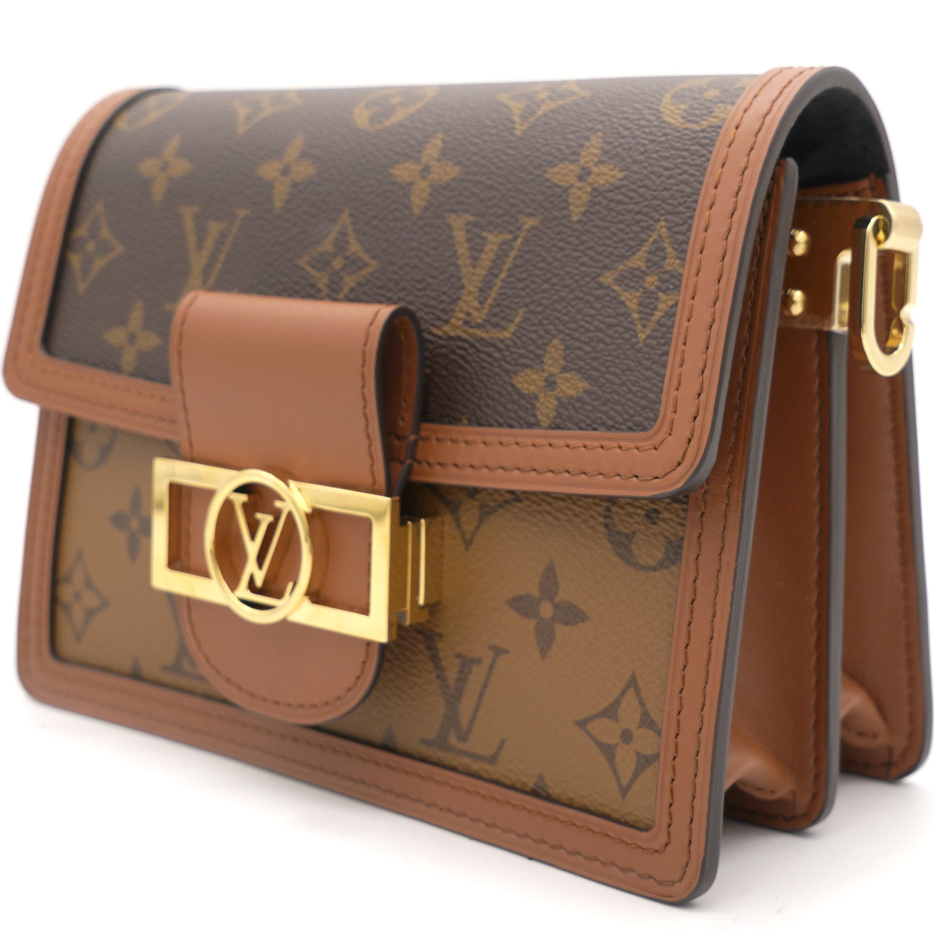 Louis Vuitton Reverse Monogram Mini Dauphine Shoulder Bag (SHF-19245)