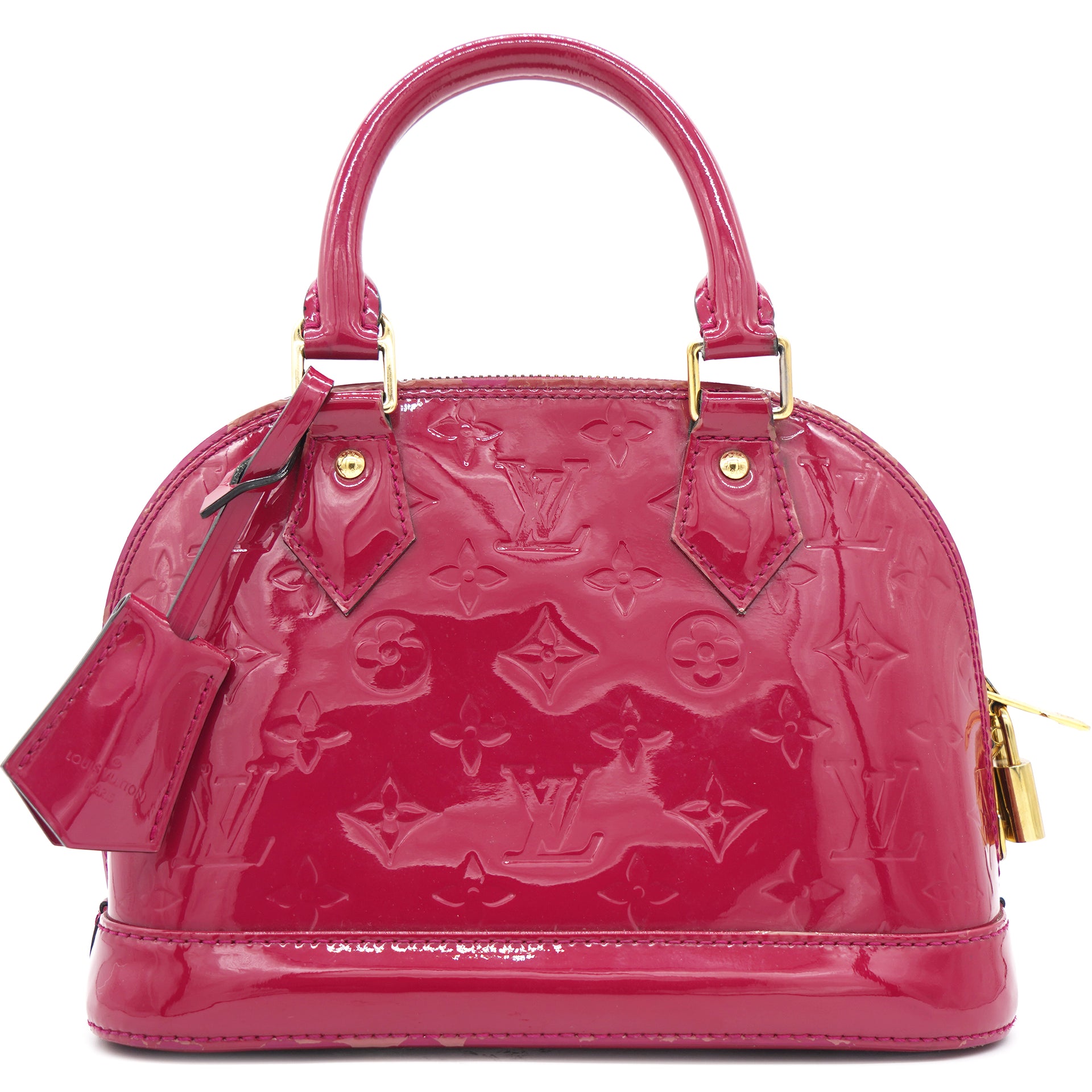 Louis Vuitton Monogram Vernis Patent Pink Rose Indien Alma Bb Bag