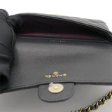 Quilted Black Caviar Wallet Phone Holder Chain Bag