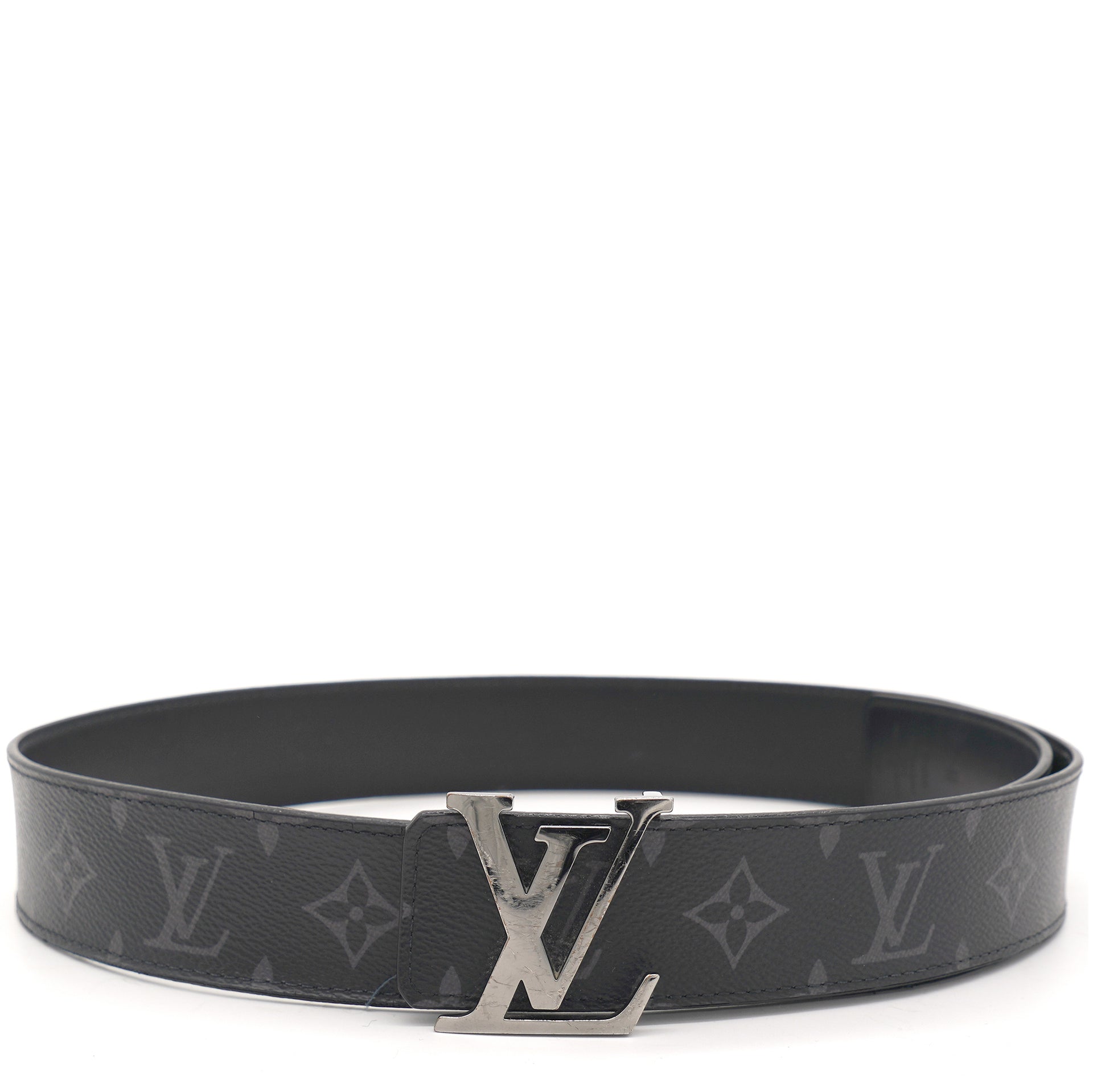 Louis Vuitton Damier Azur LV initials Reversible Belt