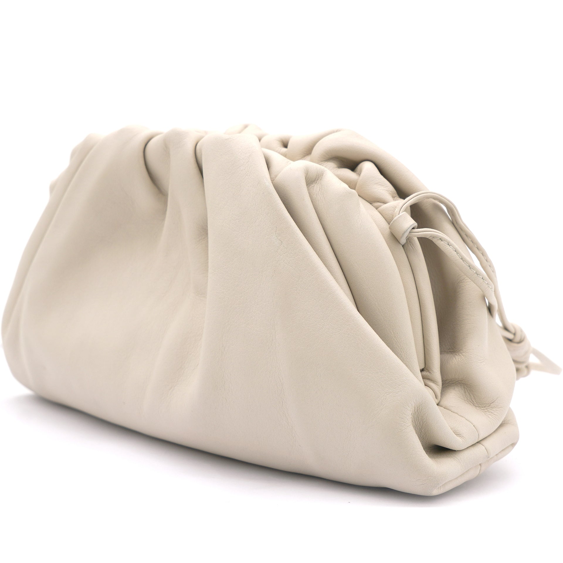 Bottega Veneta Beige Calfskin Leather The Pouch Shoulder Bag