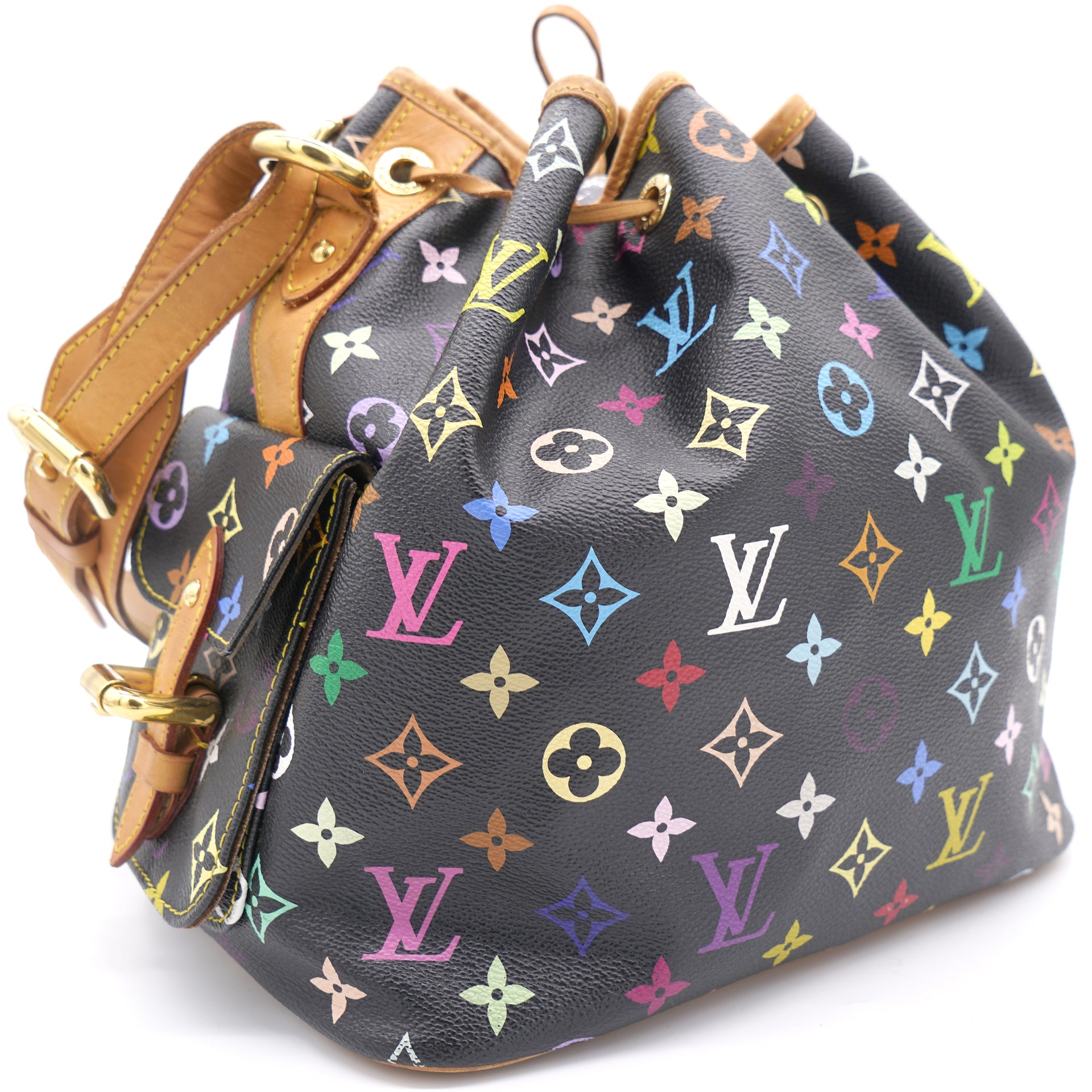 Louis Vuitton Black Monogram Multicolore Petit Noe Bag - ShopperBoard