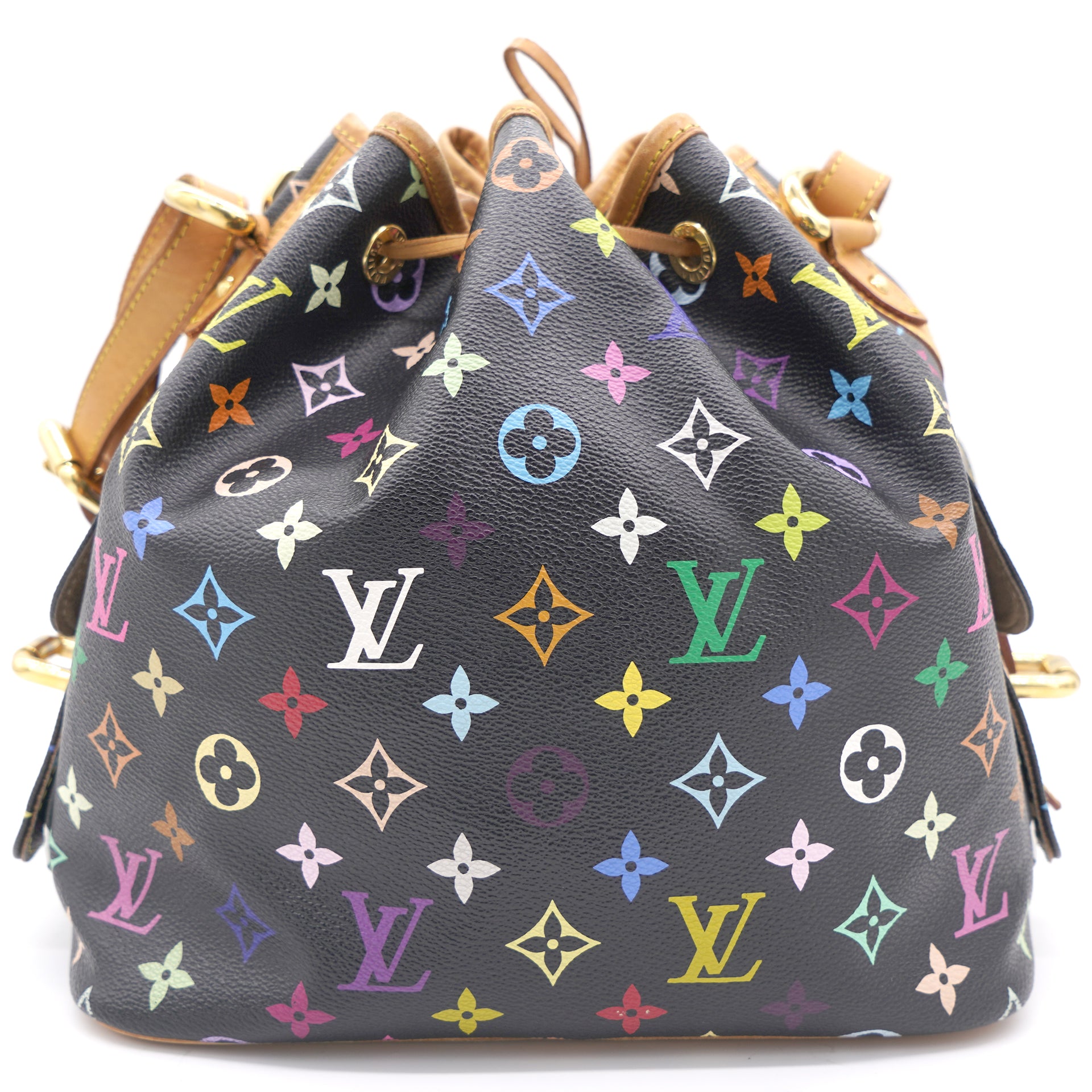 Louis Vuitton Petit Noe Handbag Monogram Multicolor Black 1125182