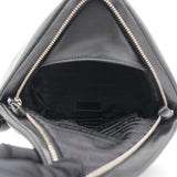 Nappa Padded Leather Triangle Black Bag