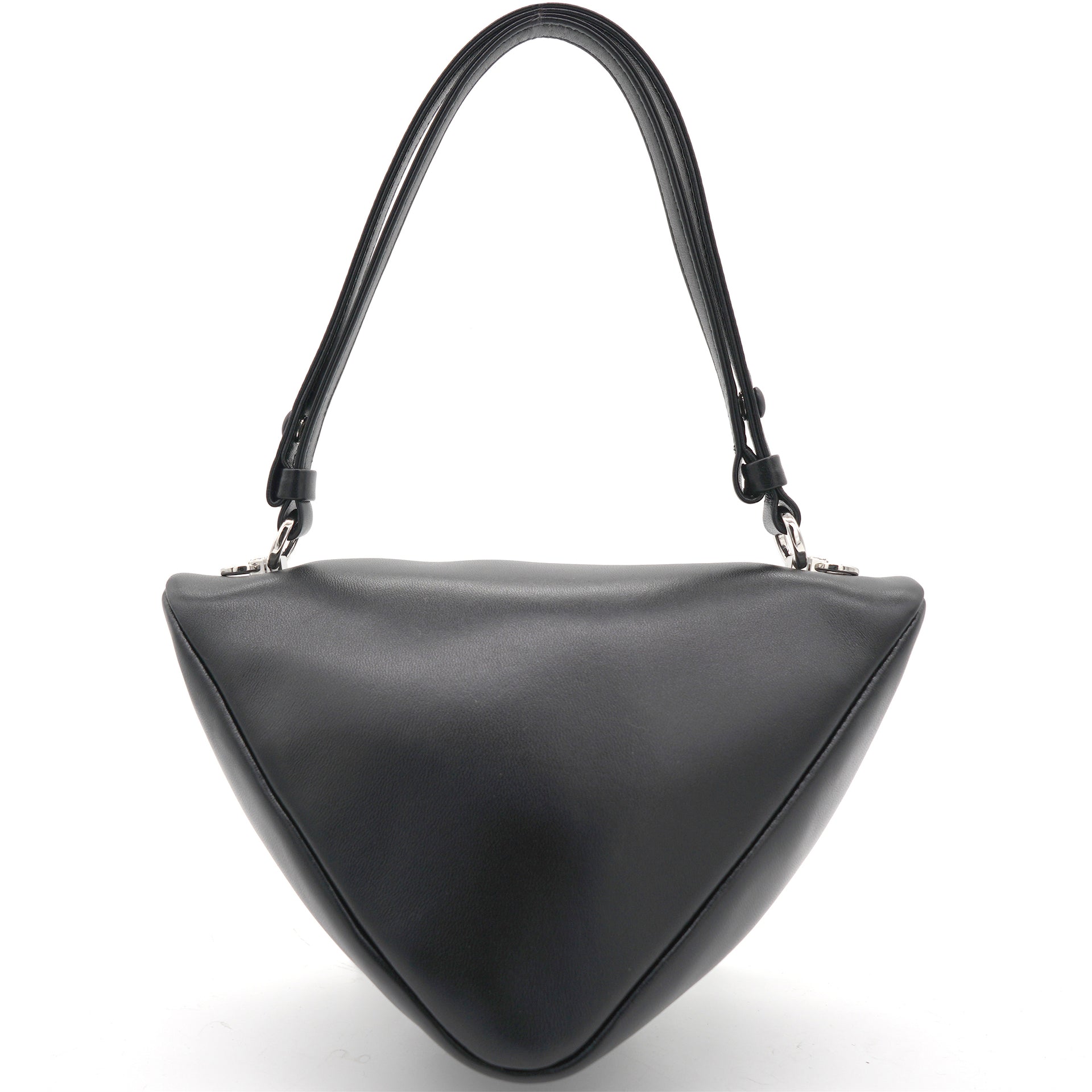 Nappa Padded Leather Triangle Black Bag