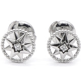 Rose Des Vents White Gold Stud Earrings