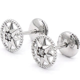 Rose Des Vents White Gold Stud Earrings