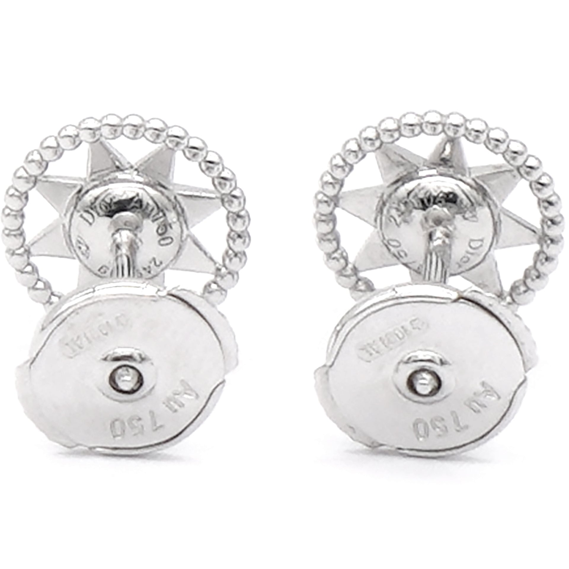 Rose Des Vents White Gold Stud Earrings