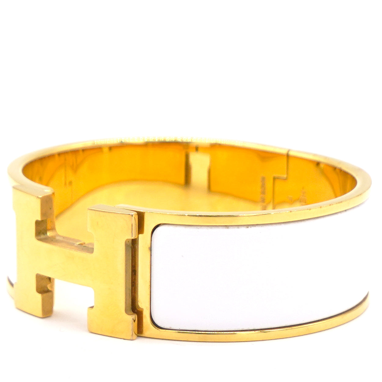 Enamel Clic Clac H Bracelet PM Blanc