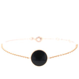 Rose des Vents Diamond Onyx Rose Gold Bracelet