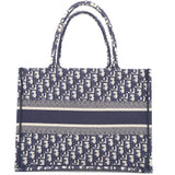 Navy Blue Oblique Small Book Tote