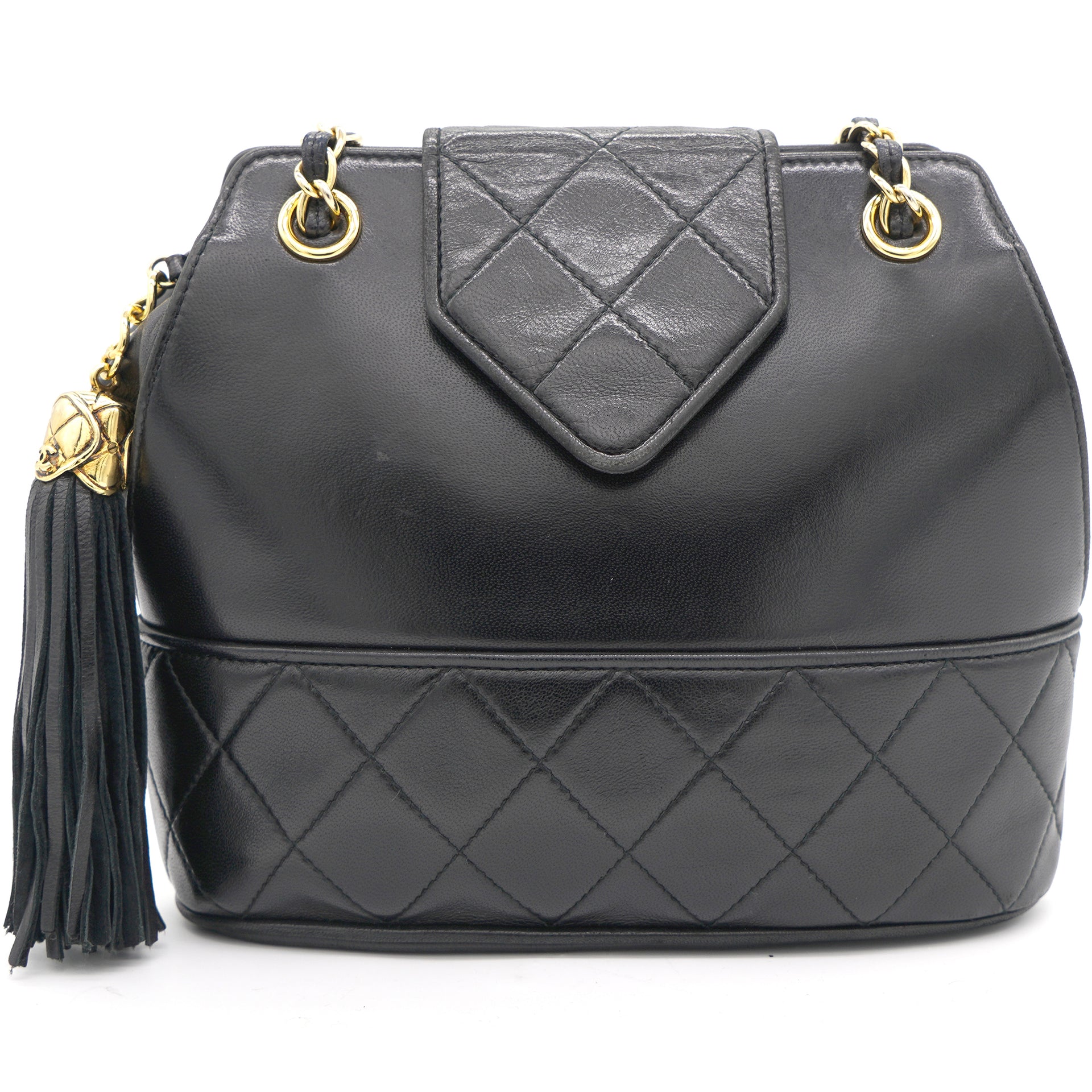 Lambskin Quilted Dome Shoulder Bag