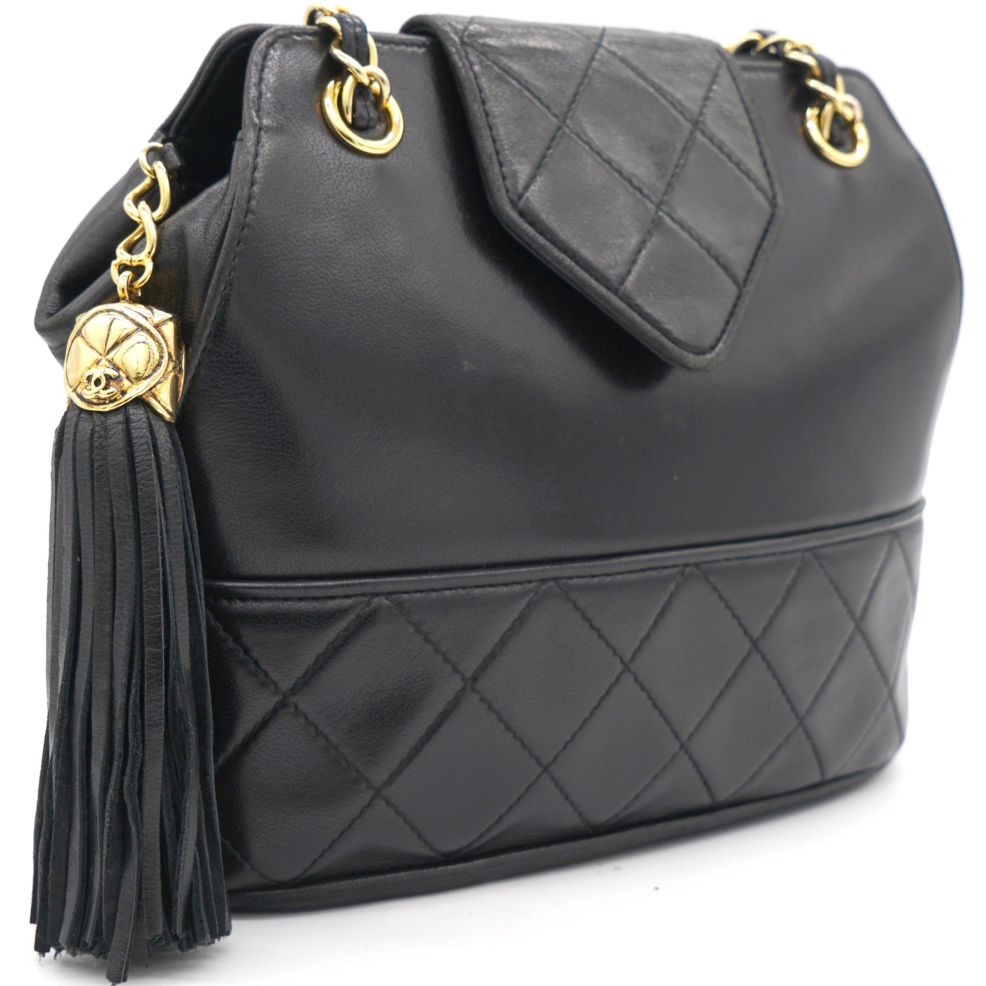 Lambskin Quilted Dome Shoulder Bag