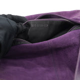 Purple Suede Baguette Shoulder Bag