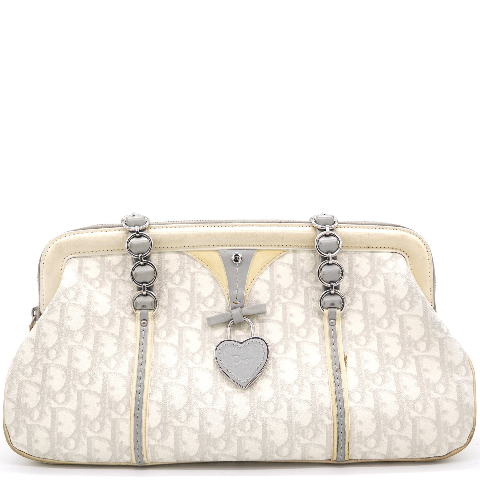Dior Monogram Heart Romantique Shoulder Bag in Cream  Baby Pink  Nitryl