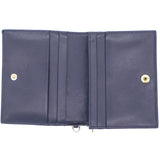 Patent Cannage Mini Lady Dior Wallet Navy Blue