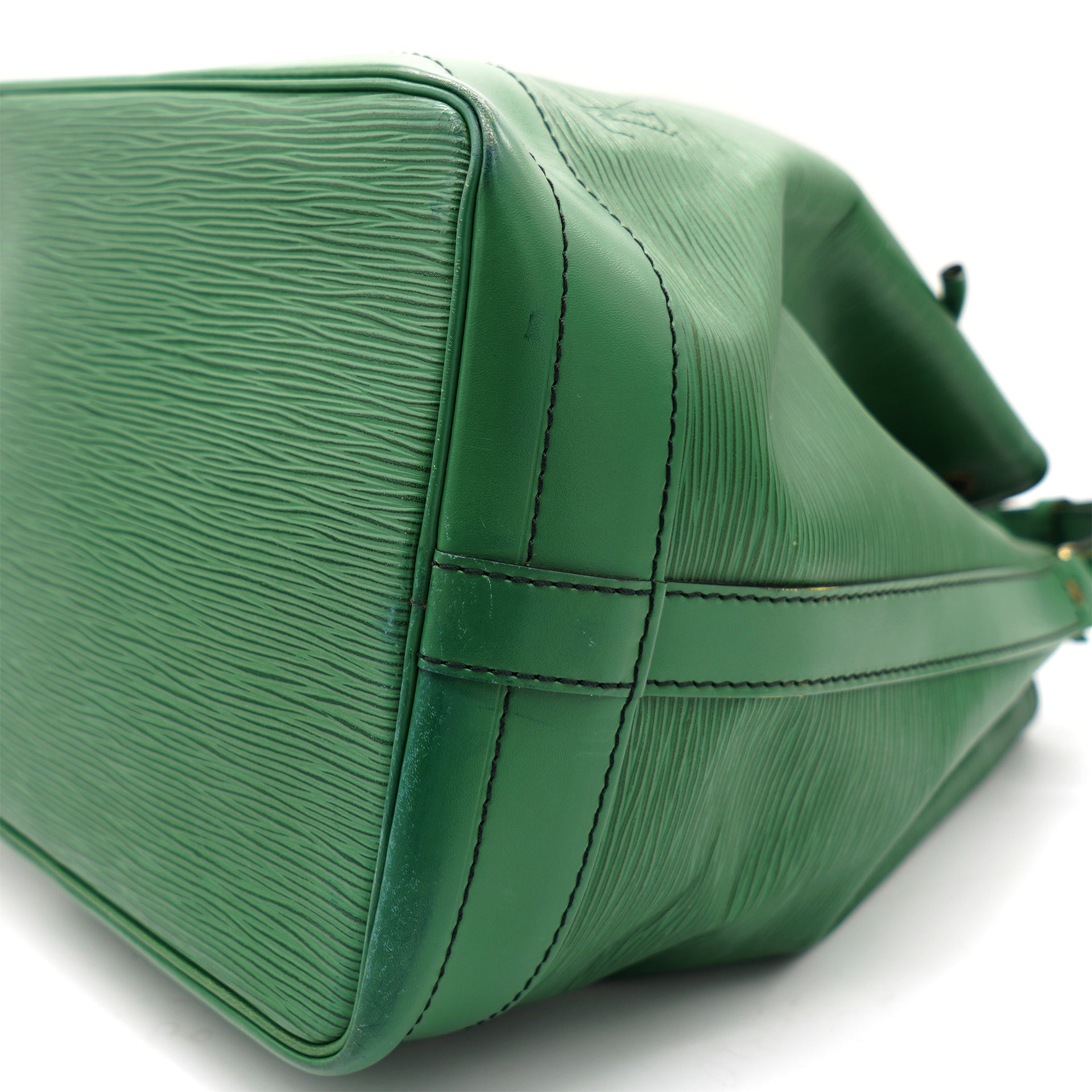 Louis Vuitton Lussac Borneo Zip Tote 869948 Green Leather Shoulder Bag, Louis Vuitton
