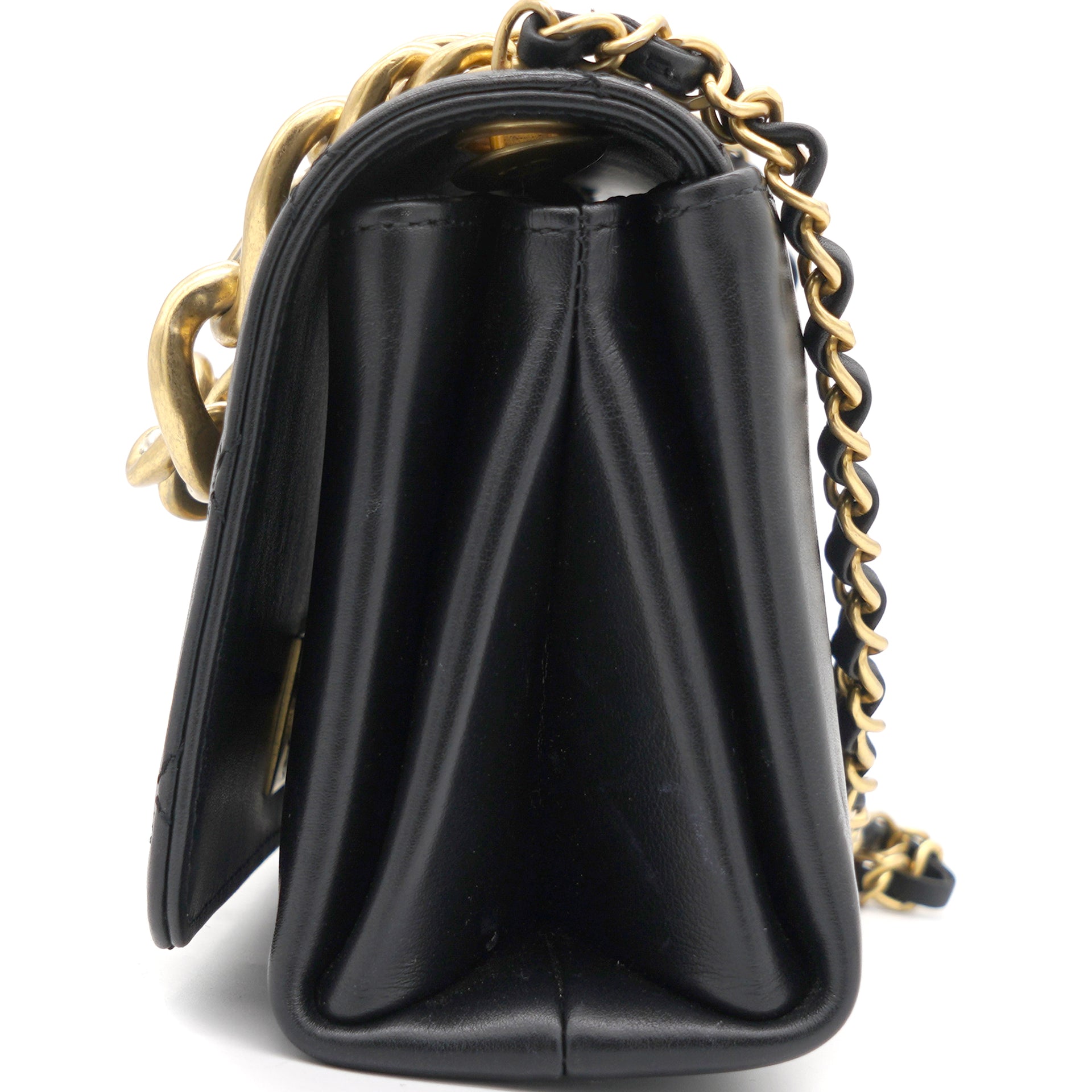 Pearl Boy Chain Bag Black