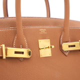 Gold Togo Leather Gold Plated Birkin 30 Bag