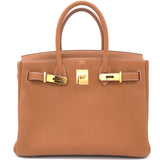 Gold Togo Leather Gold Plated Birkin 30 Bag