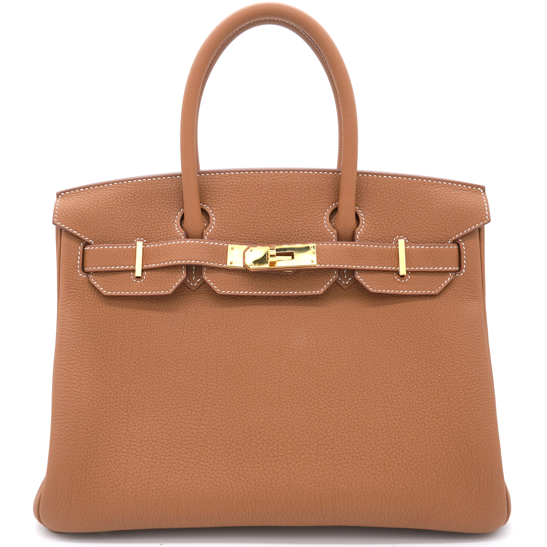 Gold Togo Leather Gold Plated Birkin 30 Bag