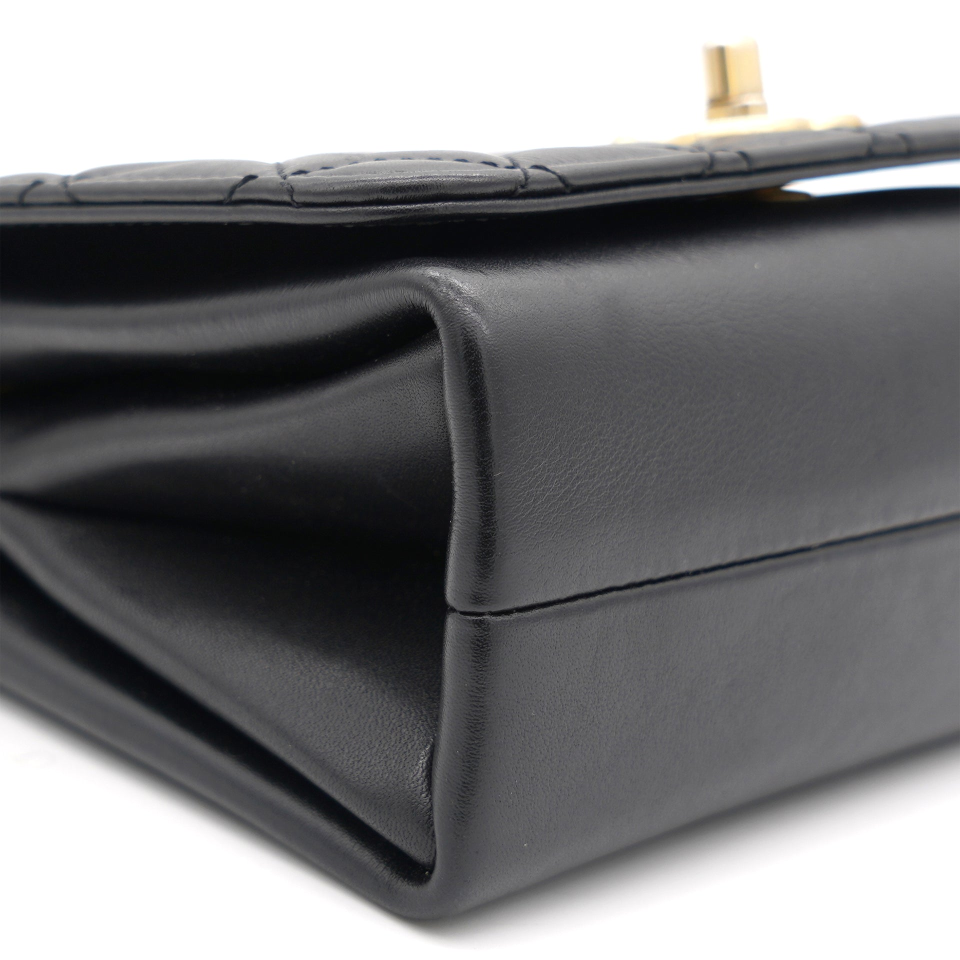 Bar Bag in Pearl Black with Gold Hardware