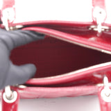 Red Cannage Patent Leather Medium Lady Dior Tote