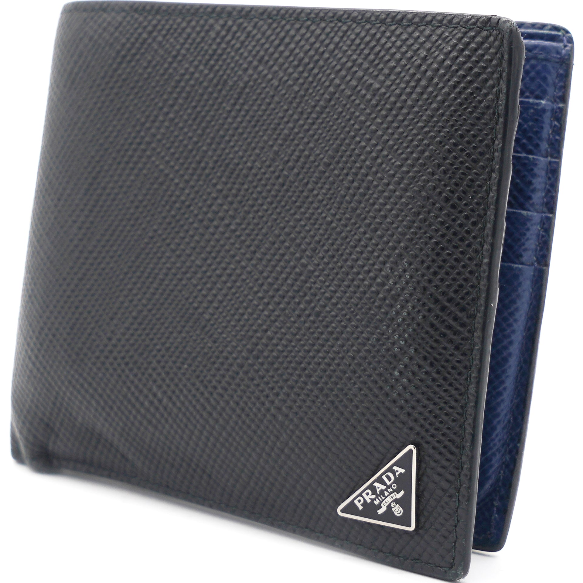 Prada Wallet on Strap Saffiano Leather Small Black 405611