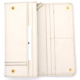 White Saffiano Lux Leather Bow Flap Continental Wallet