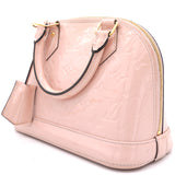 Rose Ballerine Monogram Vernis Alma BB Bag