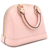 Rose Ballerine Monogram Vernis Alma BB Bag