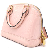 Rose Ballerine Monogram Vernis Alma BB Bag