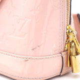 Rose Ballerine Monogram Vernis Alma BB Bag