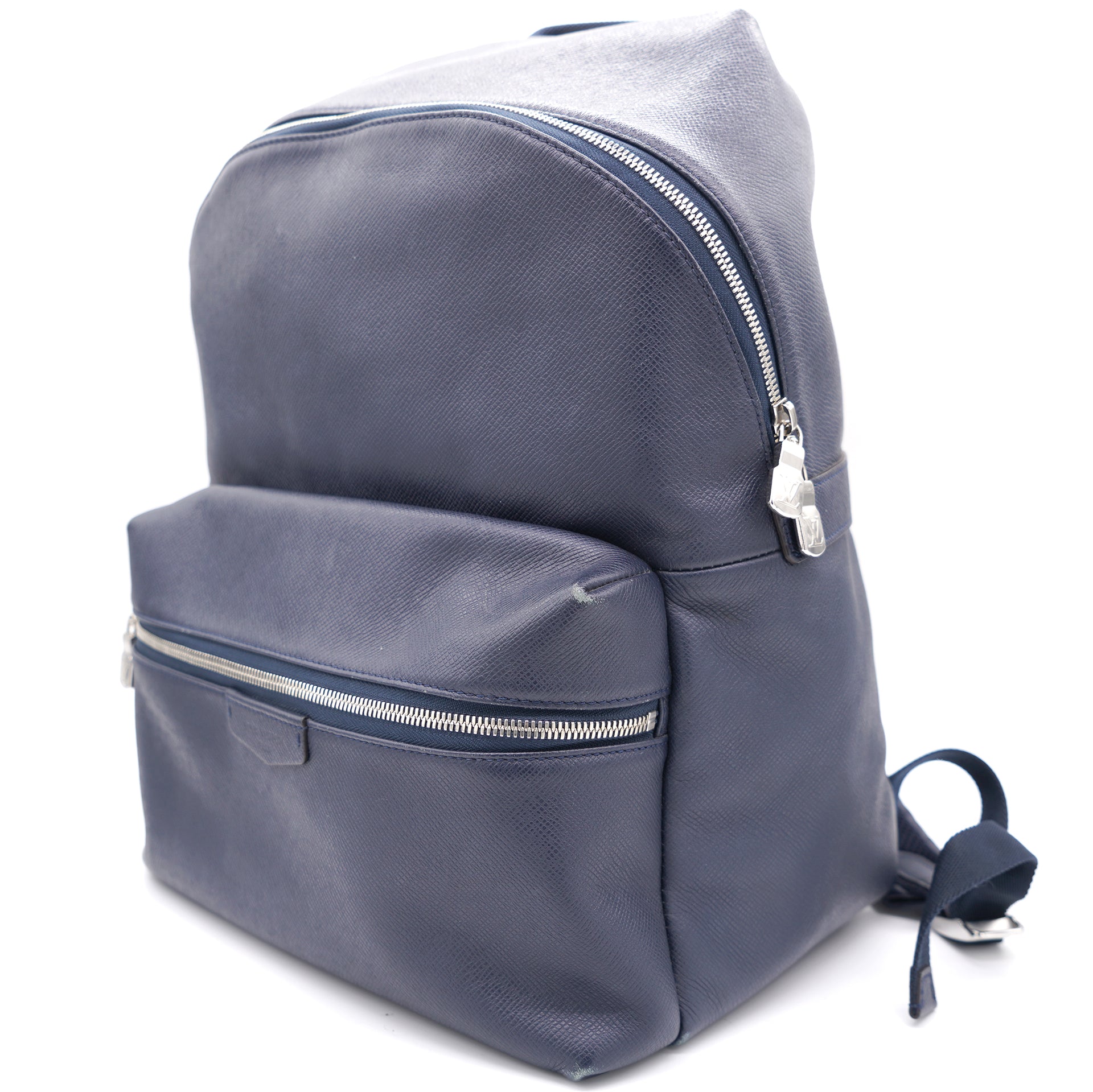 LOUIS VUITTON Louis Vuitton Discovery Backpack PM Daypack M30359 Taiga Blue  Marine Silver Metal Fittings