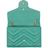 Green GG Marmont Matelasse Mini Bag