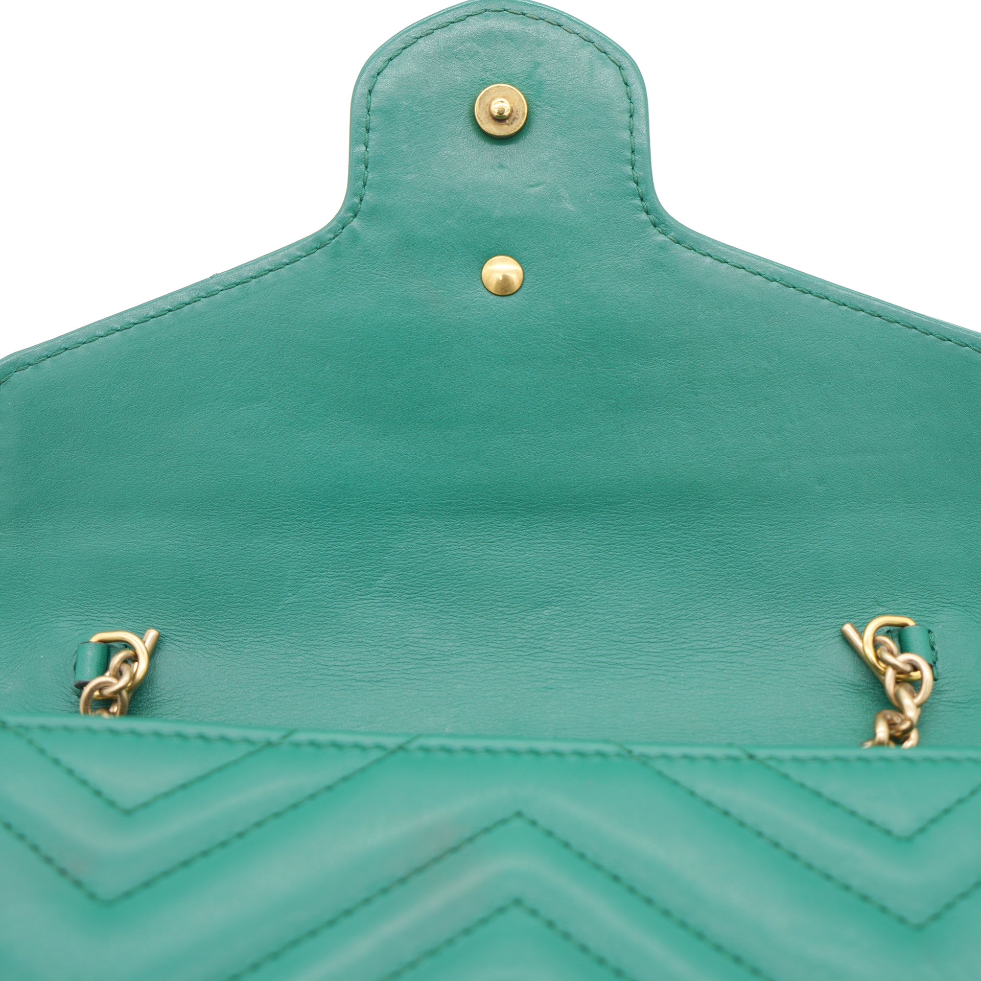 Green GG Marmont Matelasse Mini Bag