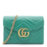 Green GG Marmont Matelasse Mini Bag