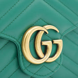 Green GG Marmont Matelasse Mini Bag