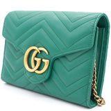 Green GG Marmont Matelasse Mini Bag