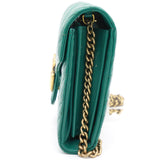 Green GG Marmont Matelasse Mini Bag