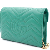 Green GG Marmont Matelasse Mini Bag