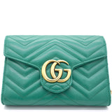 Green GG Marmont Matelasse Mini Bag