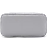 Lambskin Quilted Pearl Crush Small Vanity Case with Chain Grey