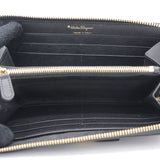 Black Zip Around Vara Bow Wallet