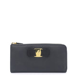 Black Zip Around Vara Bow Wallet