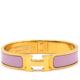 Clic H Bracelet Pink with Gold Hardware