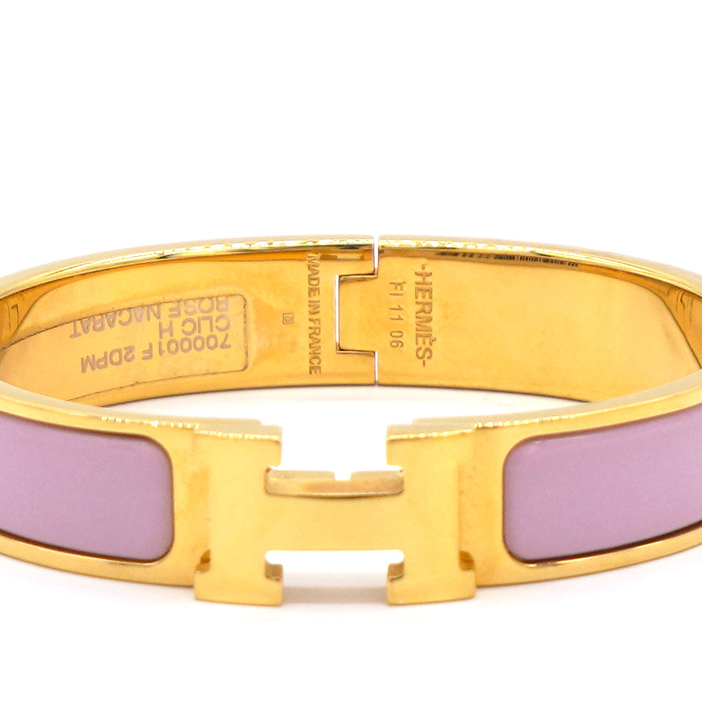 Clic H Bracelet Pink with Gold Hardware